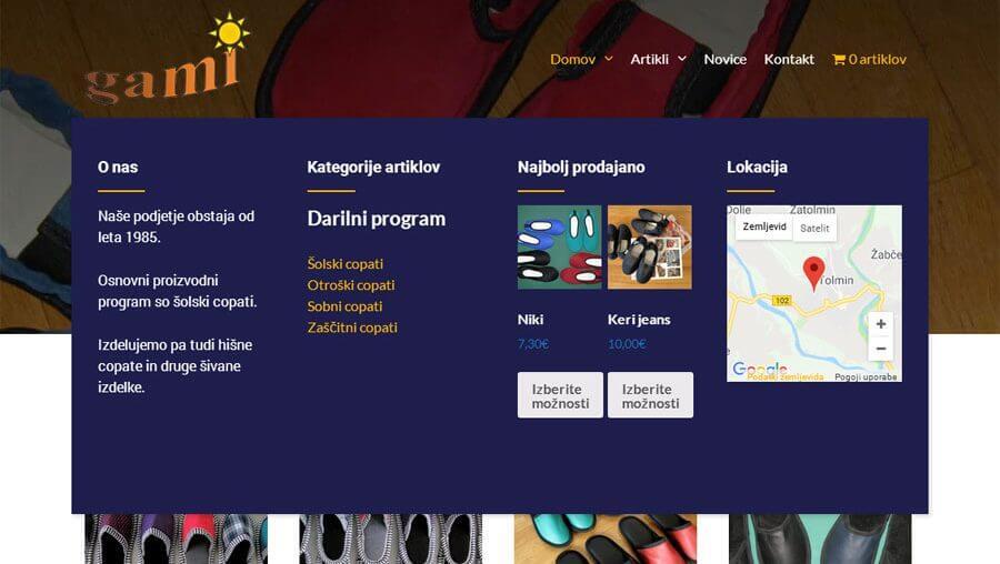 Nova spletna stran s spletno trgovino